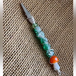 Orange Mushroom Roach Clip, Multipurpose Clip, ATM Assist, Debit Card Holder